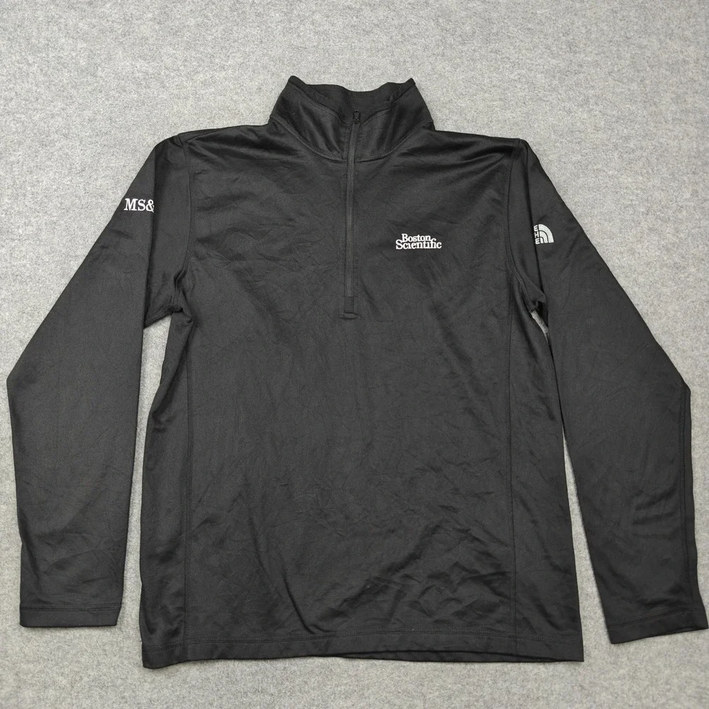 The North Face Pullover Mens Large Black 1/4 Zip Fleece Boston Scientific